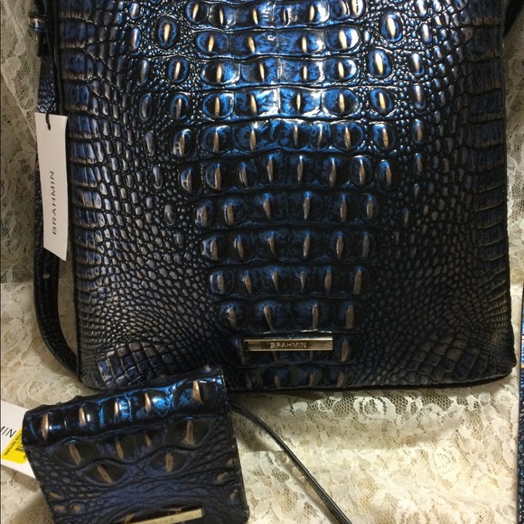 $FIRM$ - NO OFFERS - NWT BRAHMIN LAZULI CROSSBODY KATIE & WALLET Brahmin - Picture 7 of 7